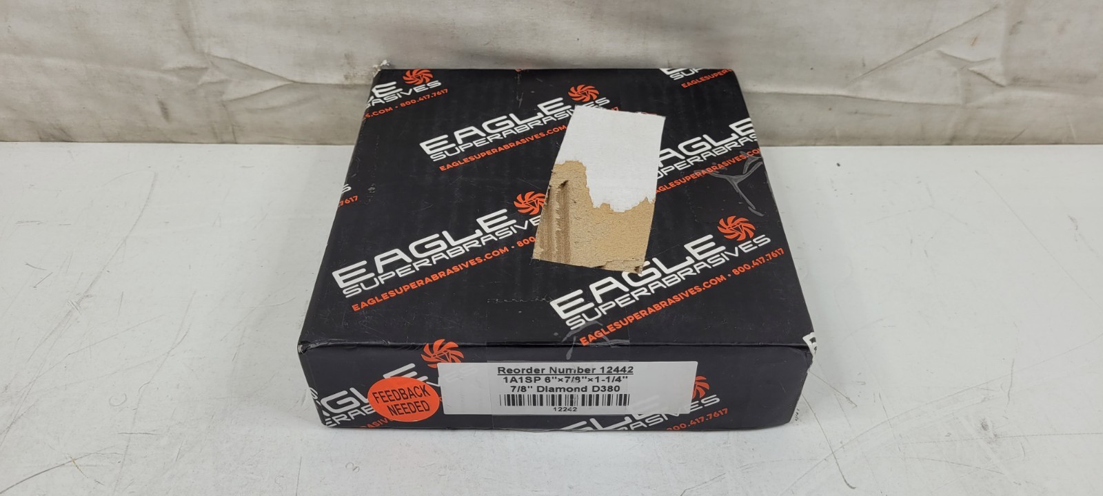 EAGLE SUPERABRASIVES DIAMOND WHEEL GRINDING 1A1SP 6″ x 7/8″ x 1-1/4″ 7/8″ D380