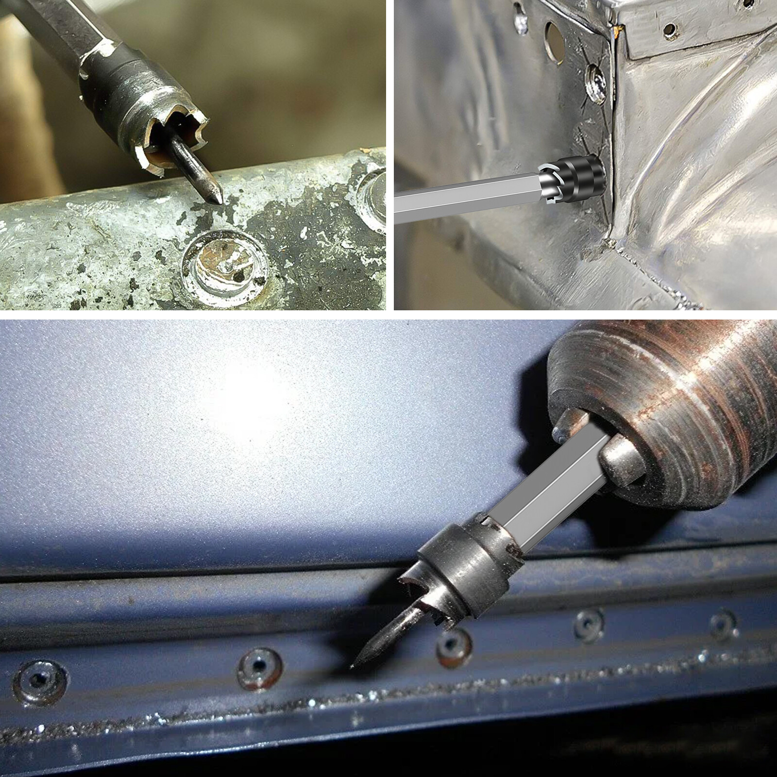 14Pcs 3/8″ Double Sided Spot Weld Cutter Remover Drill Bit Welder Cut Rotary Kit