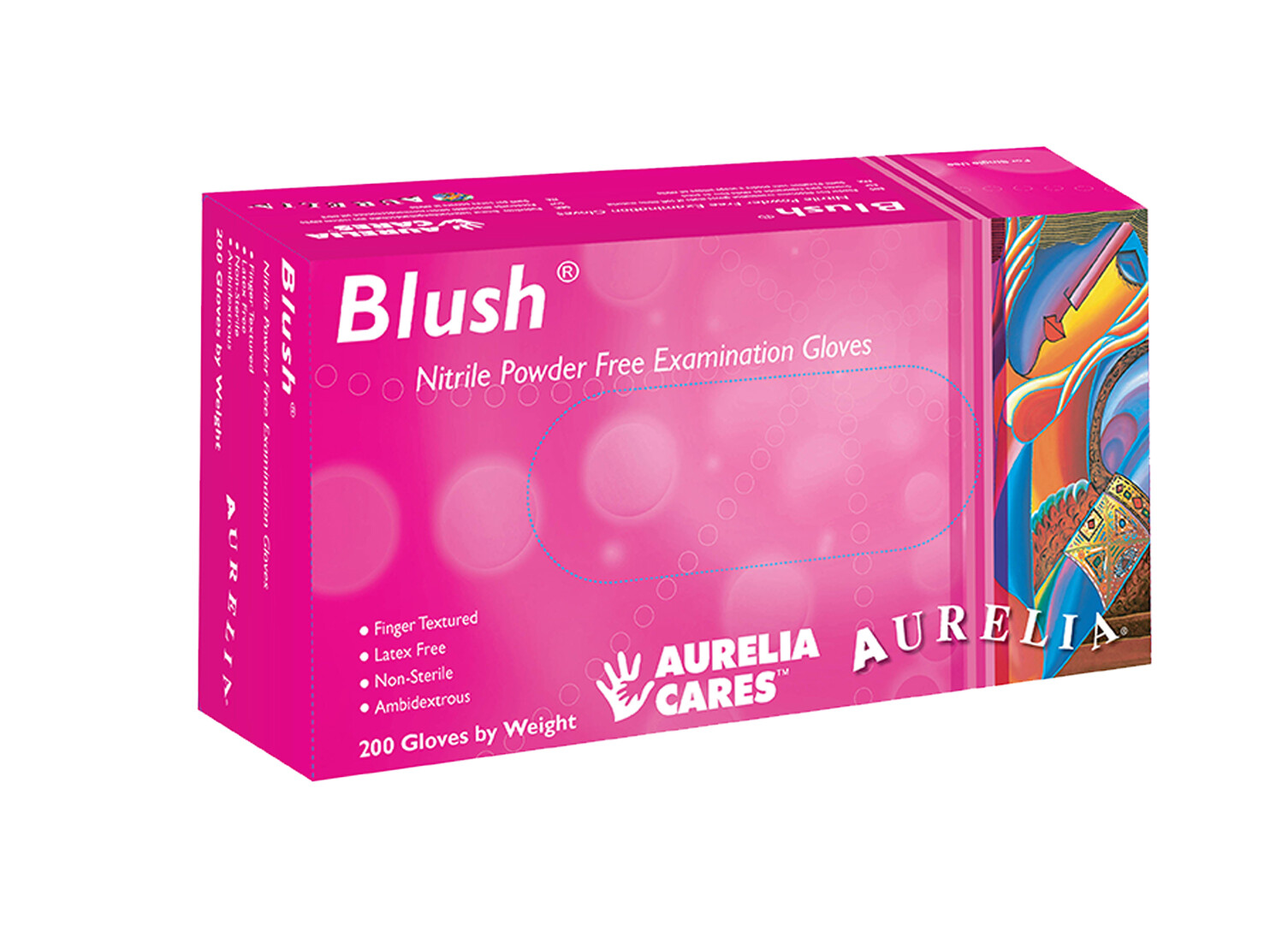 200 Large Pink Nitrile Gloves, Latex & Powder Free, Salon Nail Tech, Aurelia