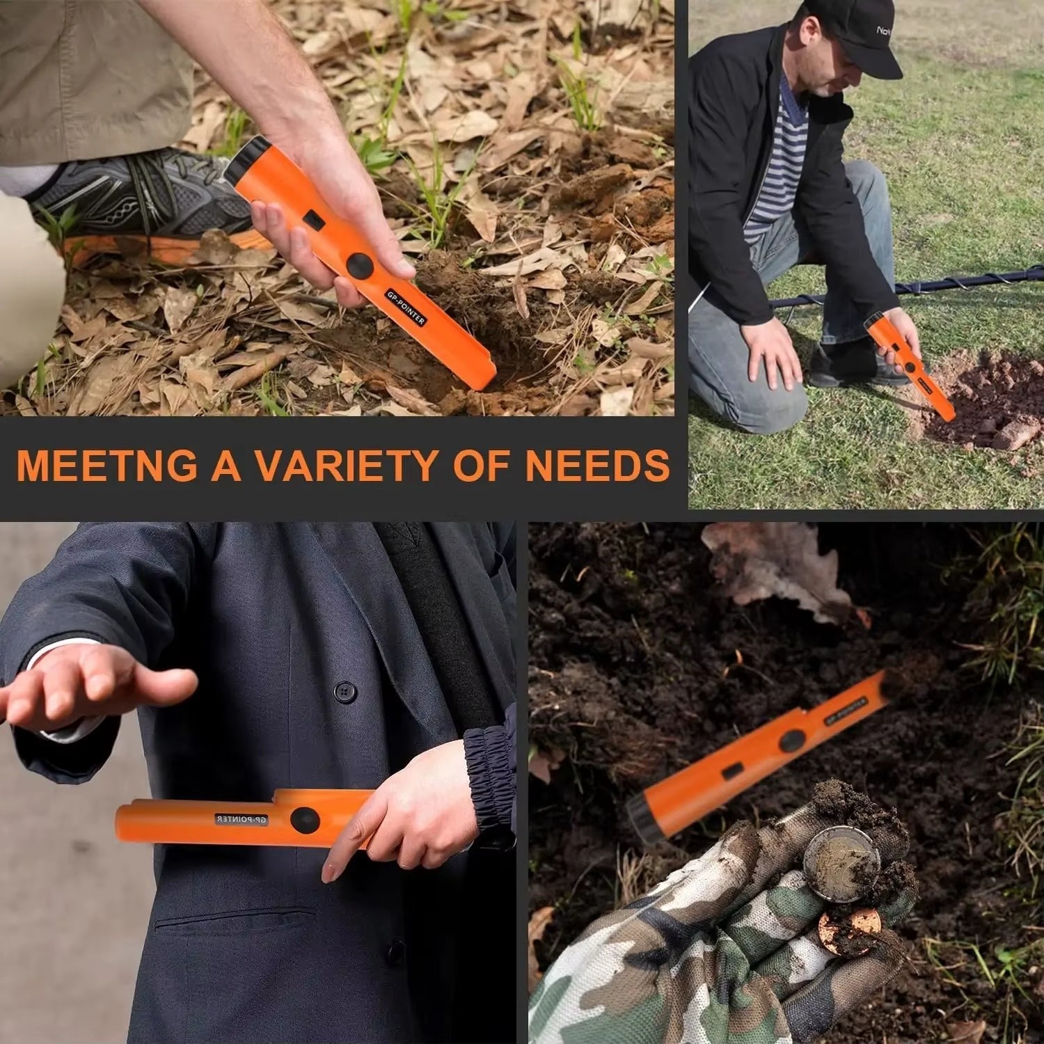 Metal Detector HandHeld Pro Pinpointer Pointer Probe Waterproof Sensitive Tester