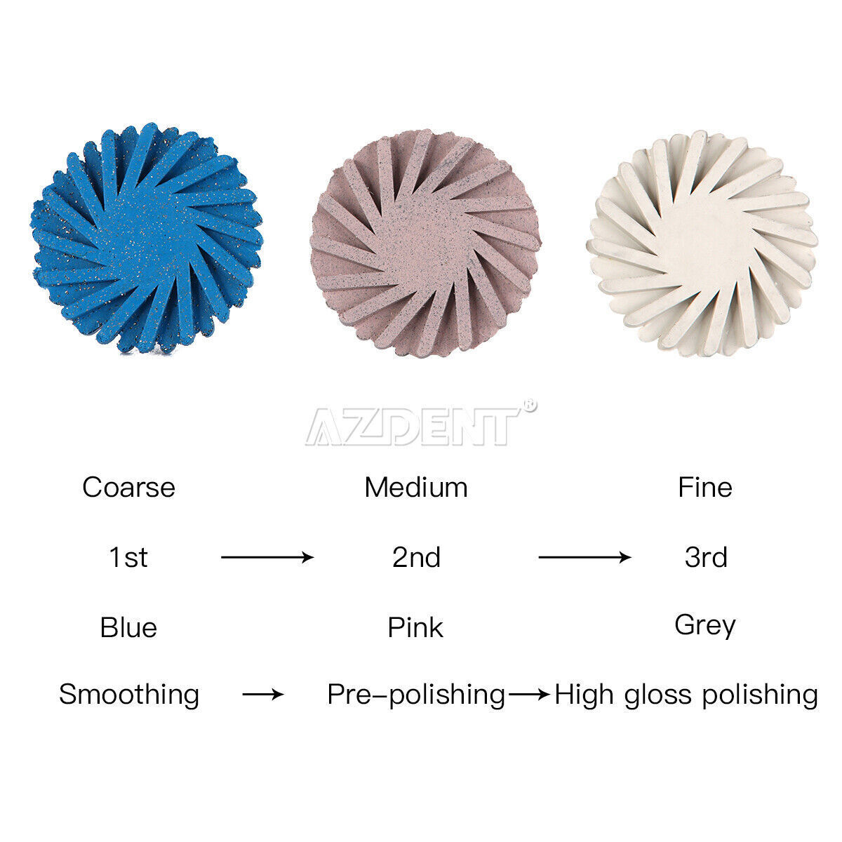 Dental Diamond Burs Composite Polishing Burs White Stone Disk FG/RA/HP Polisher
