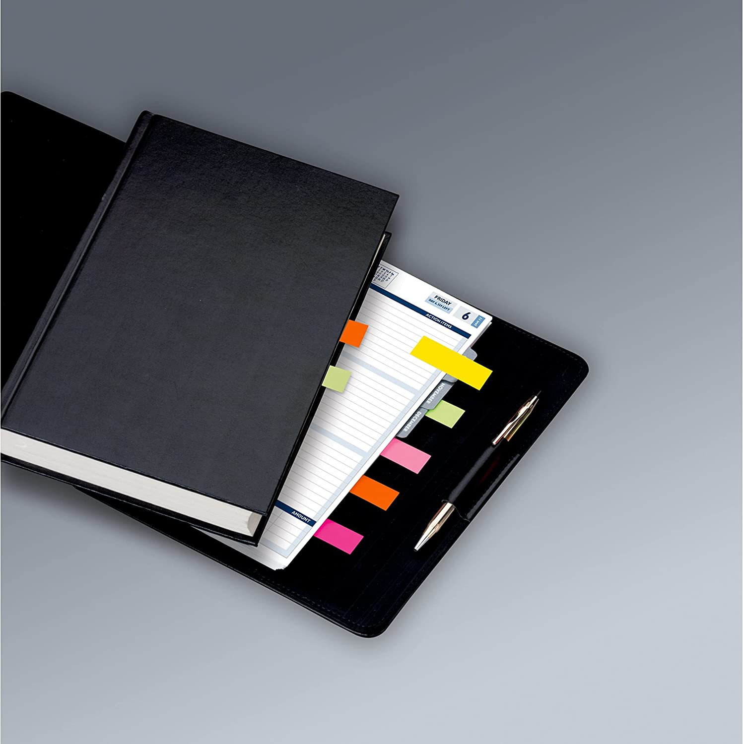Post-It Page Markers, Assorted Colors, 1/2 in X 2 In, 50 Sheets/Pad, 5 Pads/Pack