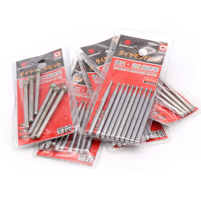 Ball Diamond 1.5mm – 6mm Grinding Burr Point Engraving Bits for Dremel Rotary