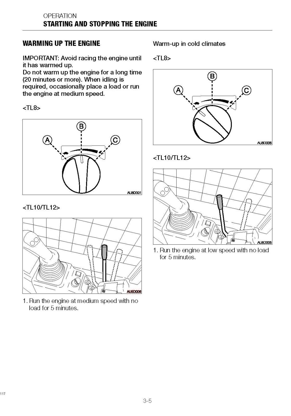 8 10 12 Track Loader Operator Maint Manual Fits Takeuchi TL8 TL10 TL12