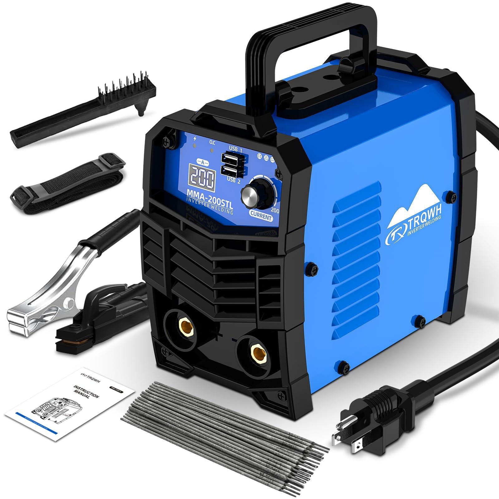 200A Stick Welder, 110V Portable ARC Welding Machine with Digital Display & IGBT