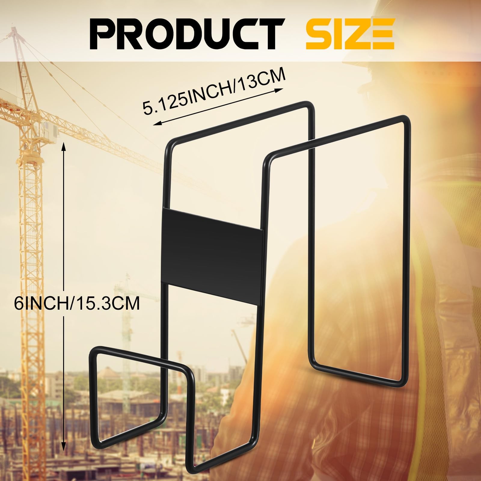 Sturdy Steel Hard Hat Rack 2 PCS Heavy Duty Holder for Truck Seat Hanger