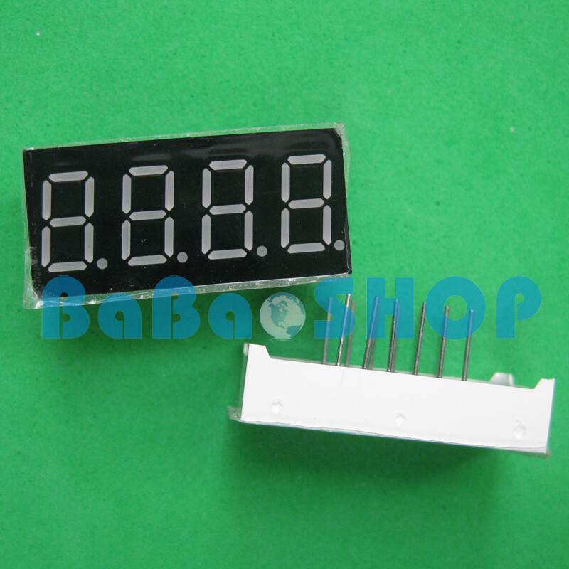 New 0.36″ 0.36 inch White LED 7 Segment Display 4 Digit Common Anode / Cathode