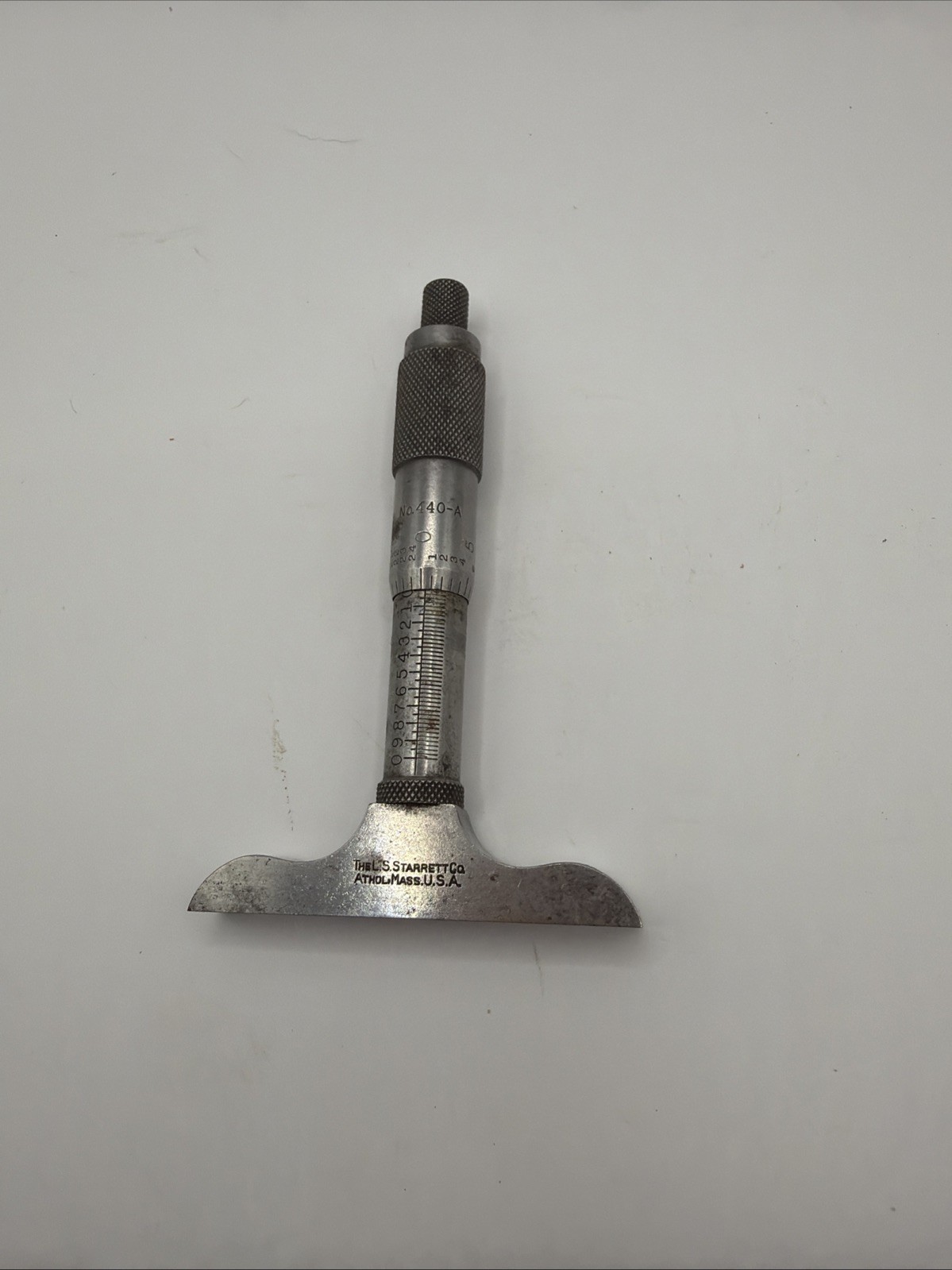 🗽 VINTAGE STARRETT NO 440-A DEPTH MICROMETER 0-1″ MACHINIST/ TOOLMAKER
