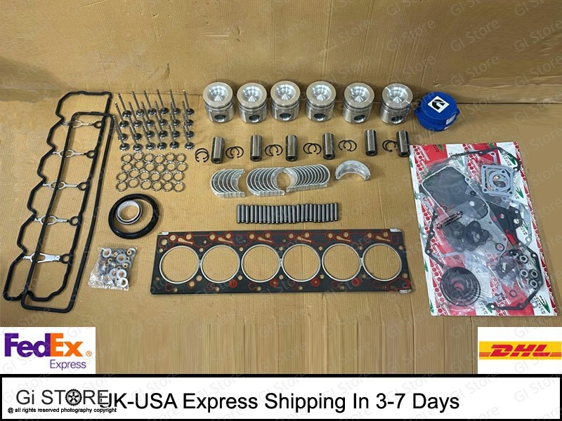 Cummins REBUILD Kit w/ PISTONS MAINS RODS GASKETS 24V 5.9L VP44-98.5 – 02 OEM