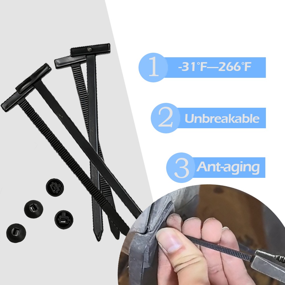 50/100/200Pcs Nylon Heavy Duty Self Locking Zip Ties Universal Cable Tie Buckle