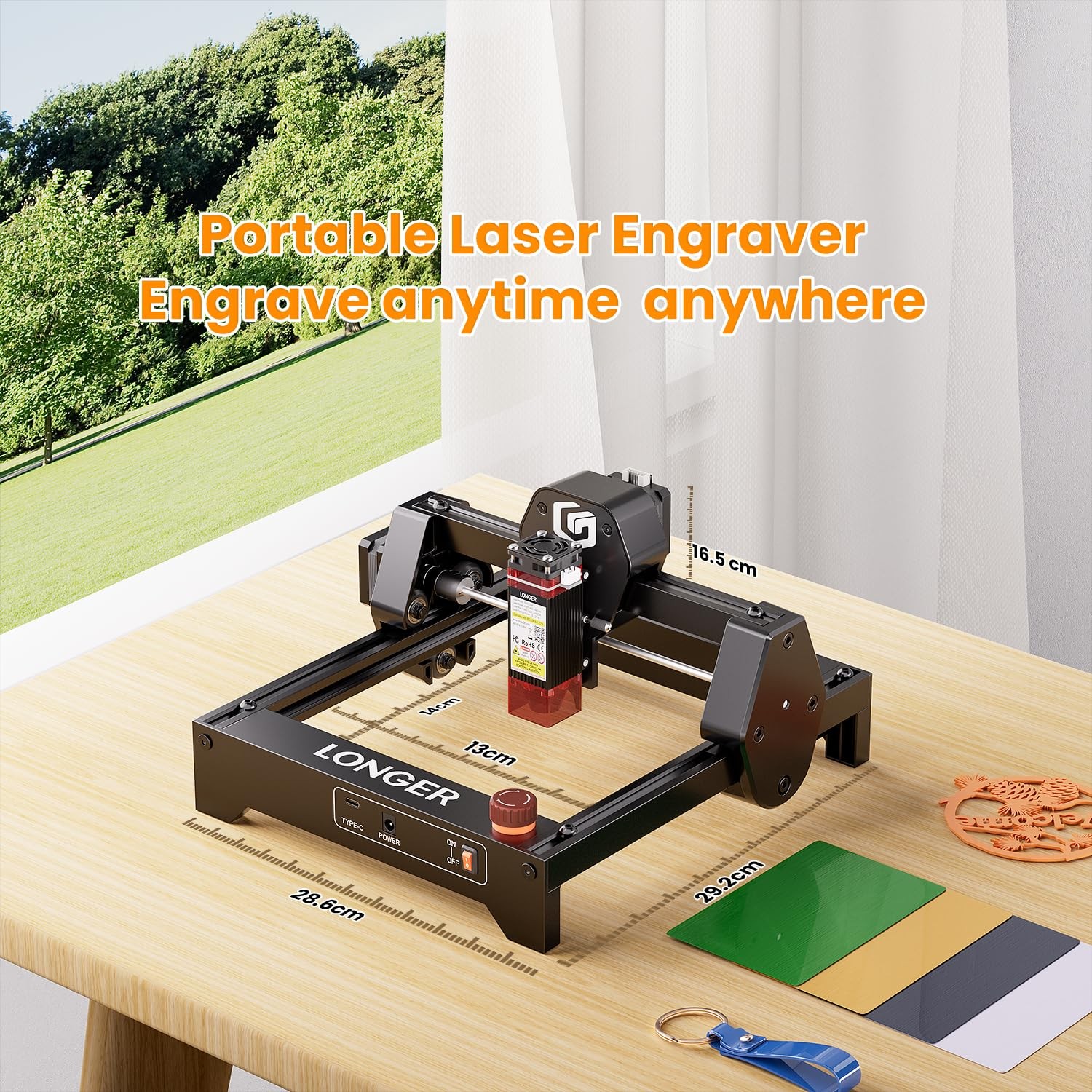 Ray5 Mini Laser Engraver, 12000Mm/Min High-Speed Cutter for Wood, Metal, Acrylic