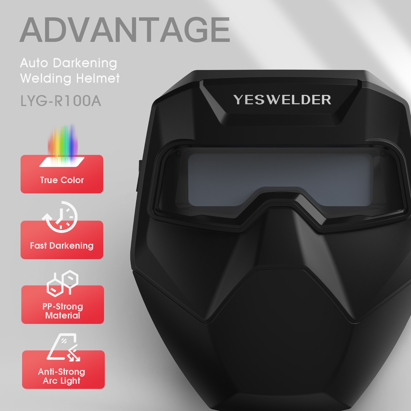 Auto Darkening Welding Goggles 4/5-9/13 TIG MIG ARC +Welding Gloves