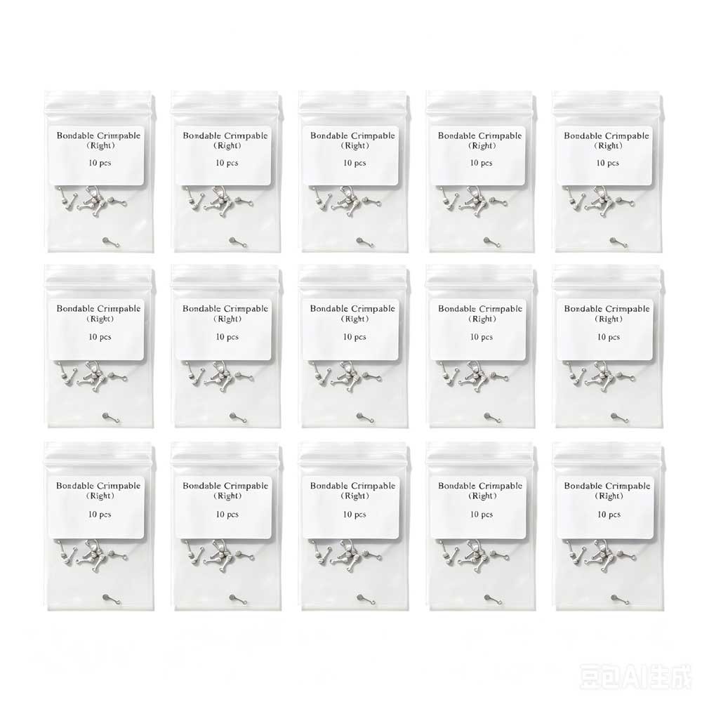 10 Pieces Bondable Sliding Crimpable Hook Long Curved 10Pcs/pack Left Right