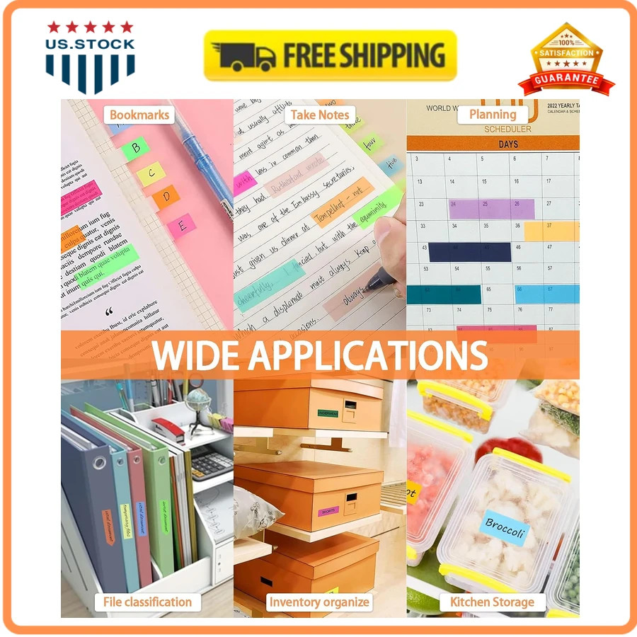 2400 Pcs Morandi Sticky Tabs Index Tabs Page Markers for Books and Notebooks