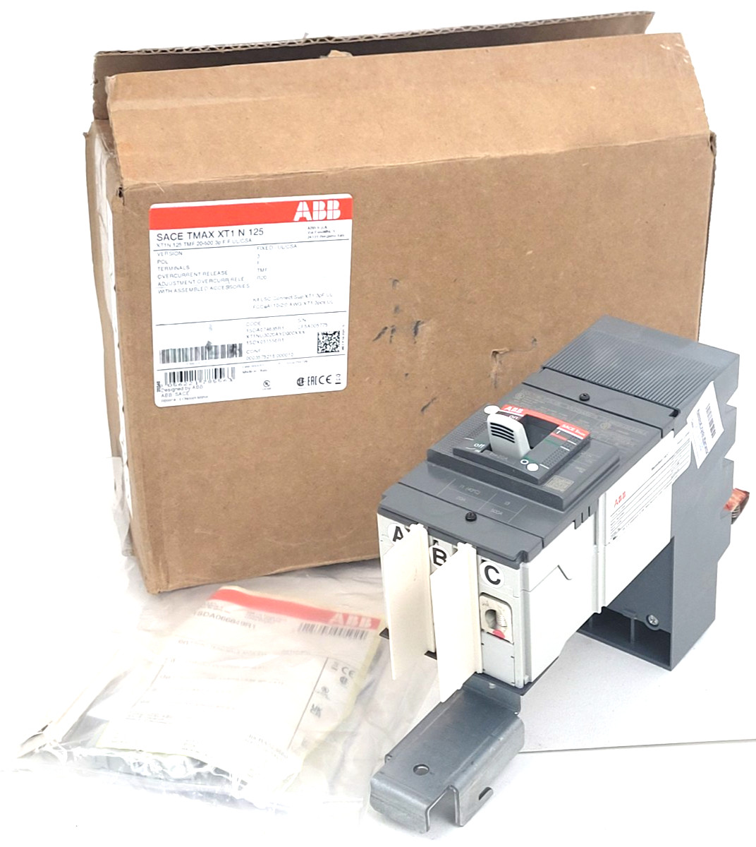 XT1NU3020AYD000XXX ABB 20A 600Y/347VAC Circuit Breaker – Next Day Option – New