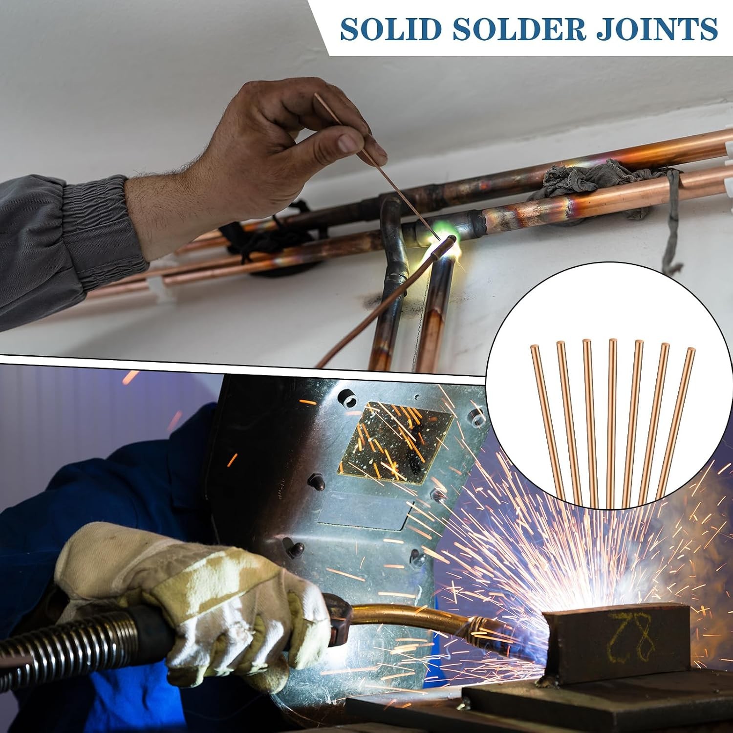 40 Sticks Brazing Rods AWS Bcup-5 15% Silver Solder Phos Copper Brazing Alloys