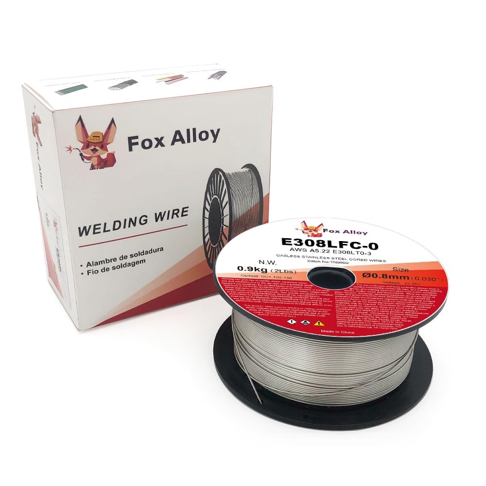 Stainless Steel Flux Cored Wire E308LFC-O .030-Diameter 2Lb Gasless Flux Core…