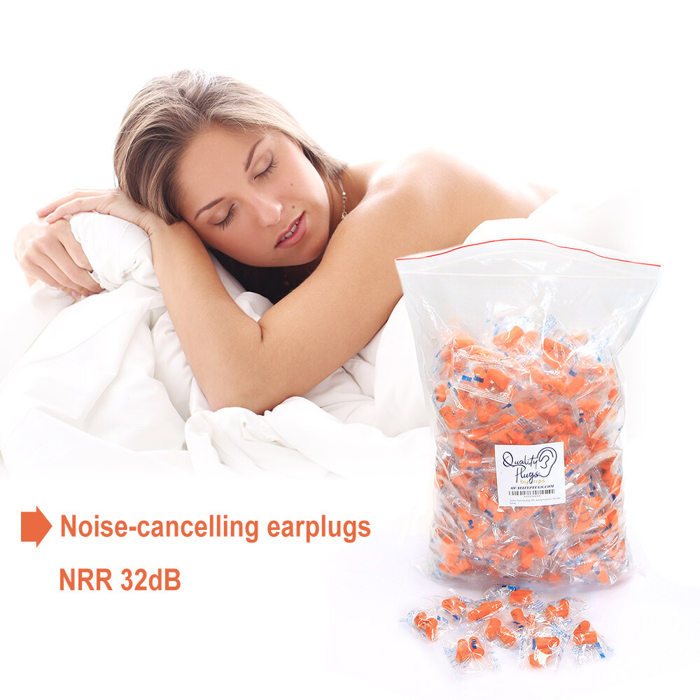 50 Pair Foam Ear Plugs Soft Individually Wrapped Noise Cancelling for Sleeping