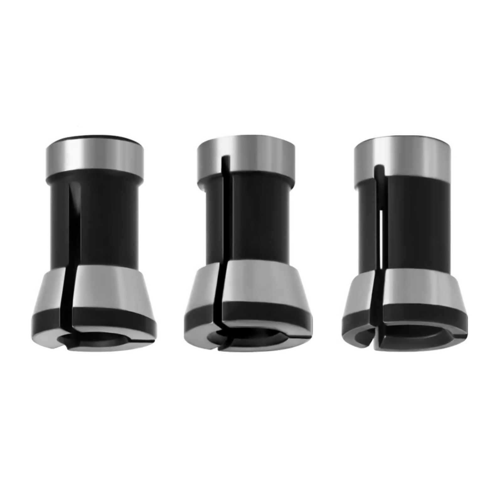 Premium Material 3pcs Router Bit Collet Chuck Clamping Adapter for CNC Engraving