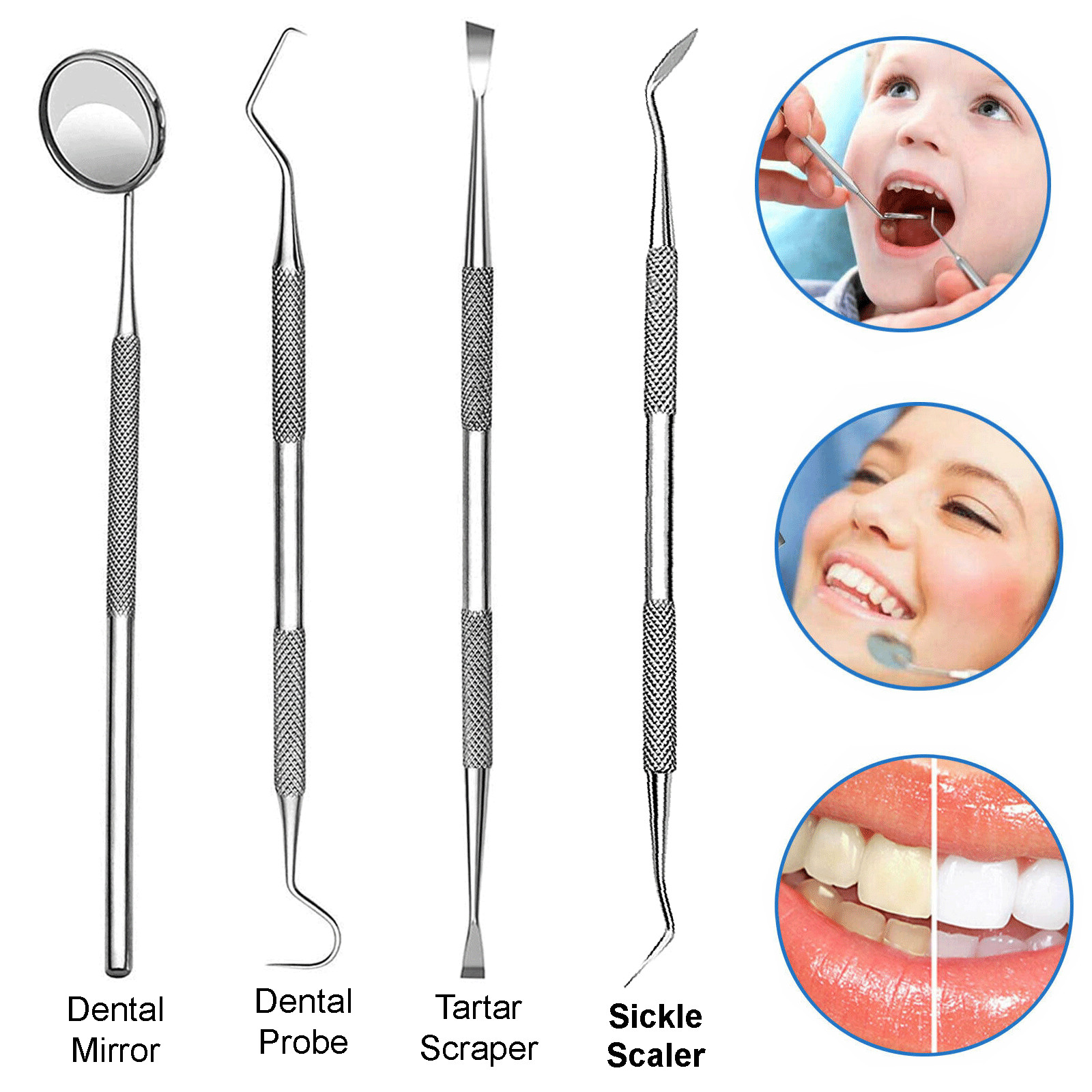 New Dental Tooth Cleaning Kit Dentist Scraper Pick Tool Calculus Plaque Remover