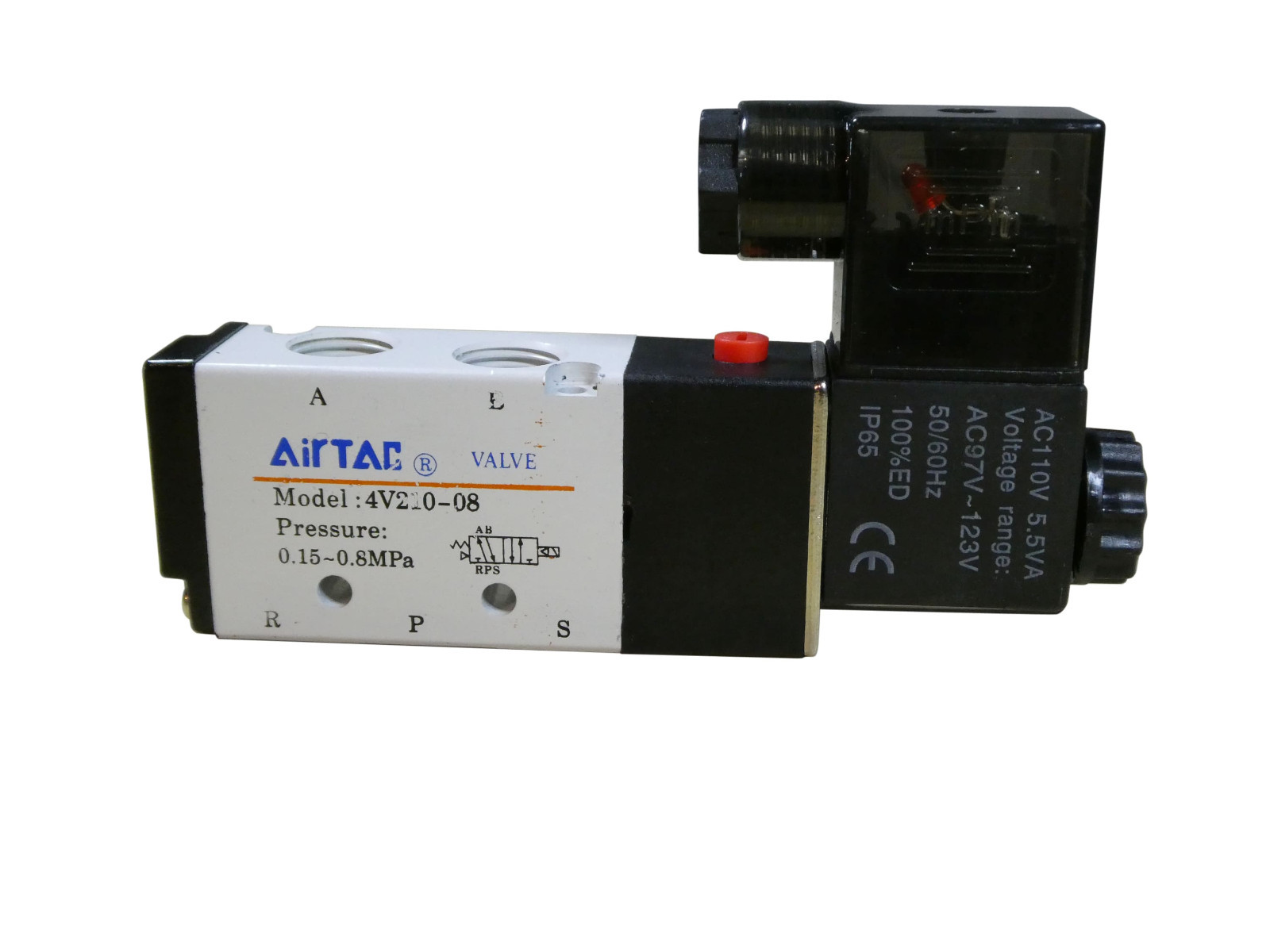 4V210-08 5 Way 2 Position Solenoid Pneumatic Air Valve 1/4″ BSPT 110V Double 120
