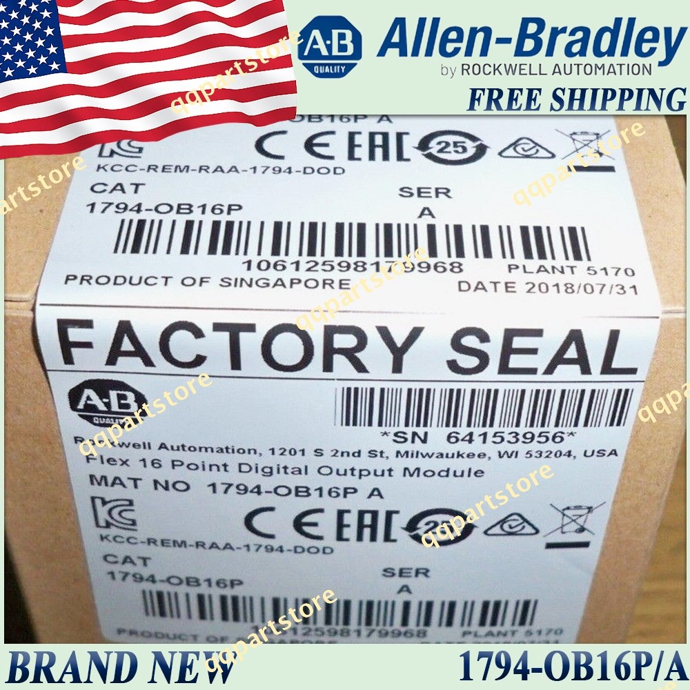 New Sealed AB 1794-OB16P/A Flex 16 Point Digital Output Module 1794OB16P serA US