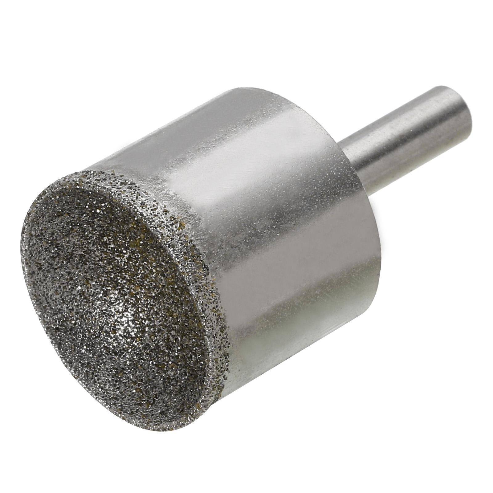 25mm 100 Grits Diamond Mounted Point Spherical Concave Head Bead Grinding Bit
