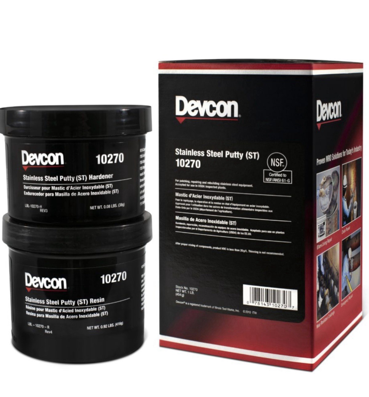 Devcon 10270 Stainless Steel Putty 1 Lb Can
