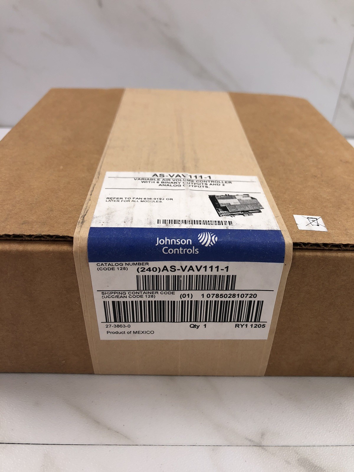 Johnson Controls AS-VAV111-1 Variable Air Volume Controller ** NEW SEALED**