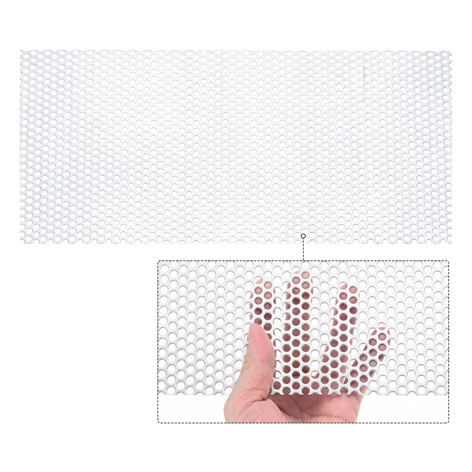23.6″ x 11.8″ 304 Stainless Steel Perforated Sheet 0.2″ Hole 19GA Expanded Mesh