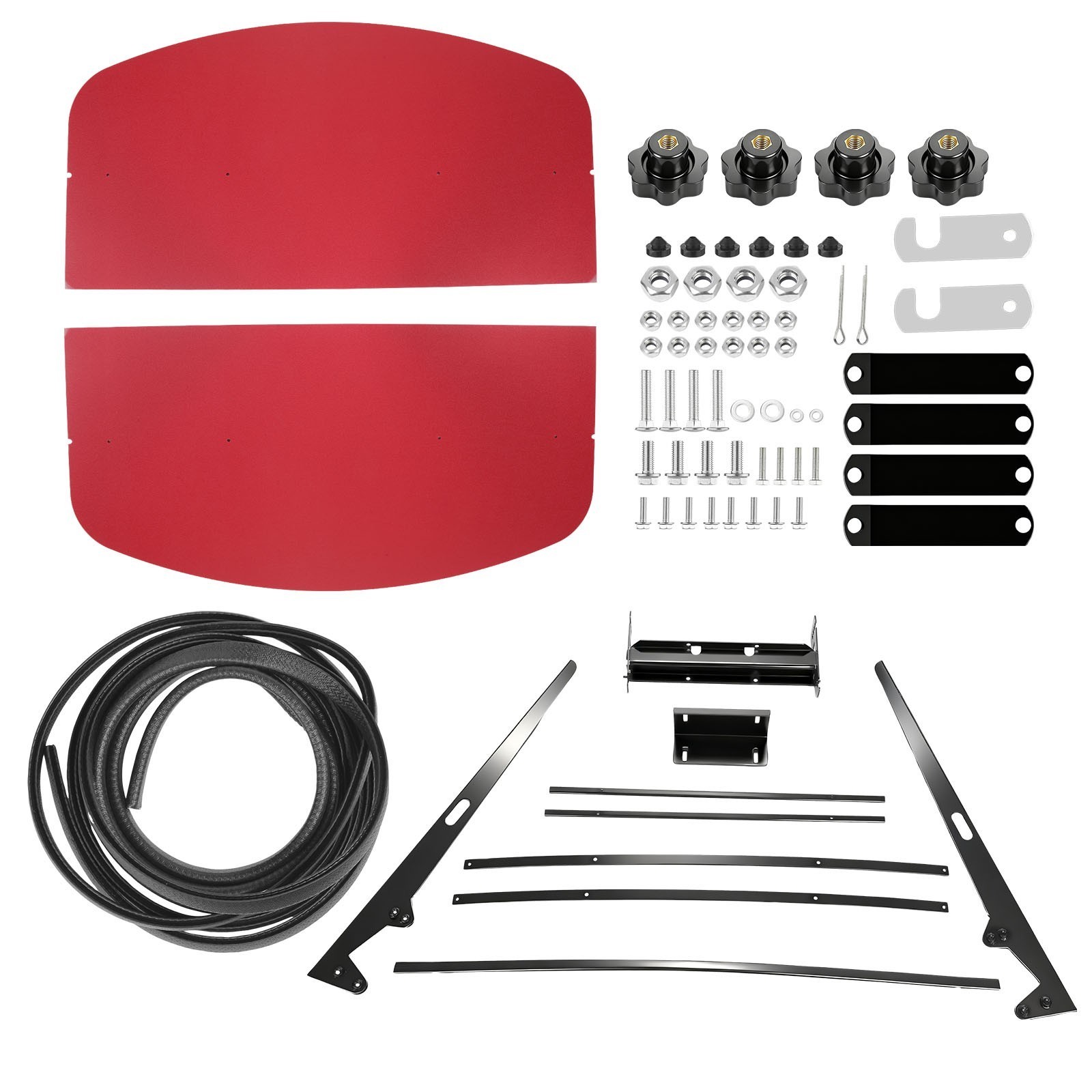 Sun Shield Tuff Top Tractor Canopy For 2″ x 2″ or 2″ x 3″ ROPS 48″ X 52″ Red NEW