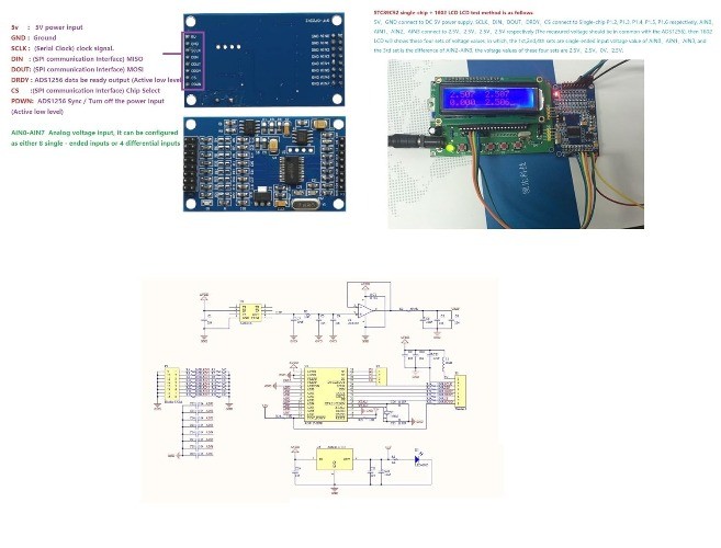 24 Bit 8 Channel ADS1256 ADC Data Acquisition Board Module High Precision AD