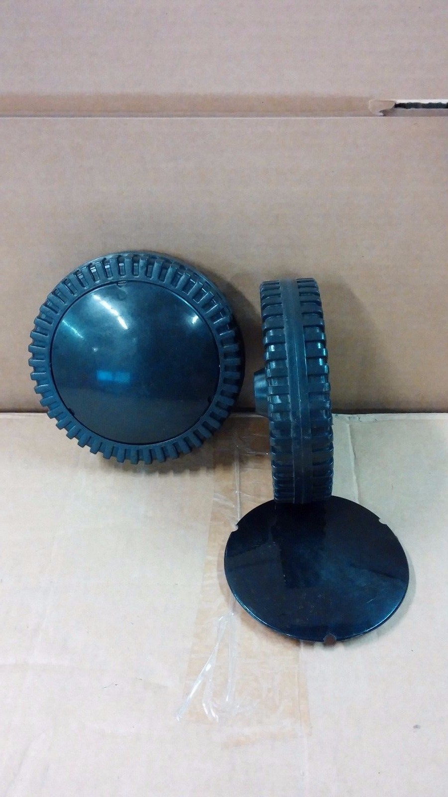 Threaded Hard Plastic Tires 5 3/4″ X 5 3/4″ X 1 1/2″ Wheels Lot of 2 Wheels