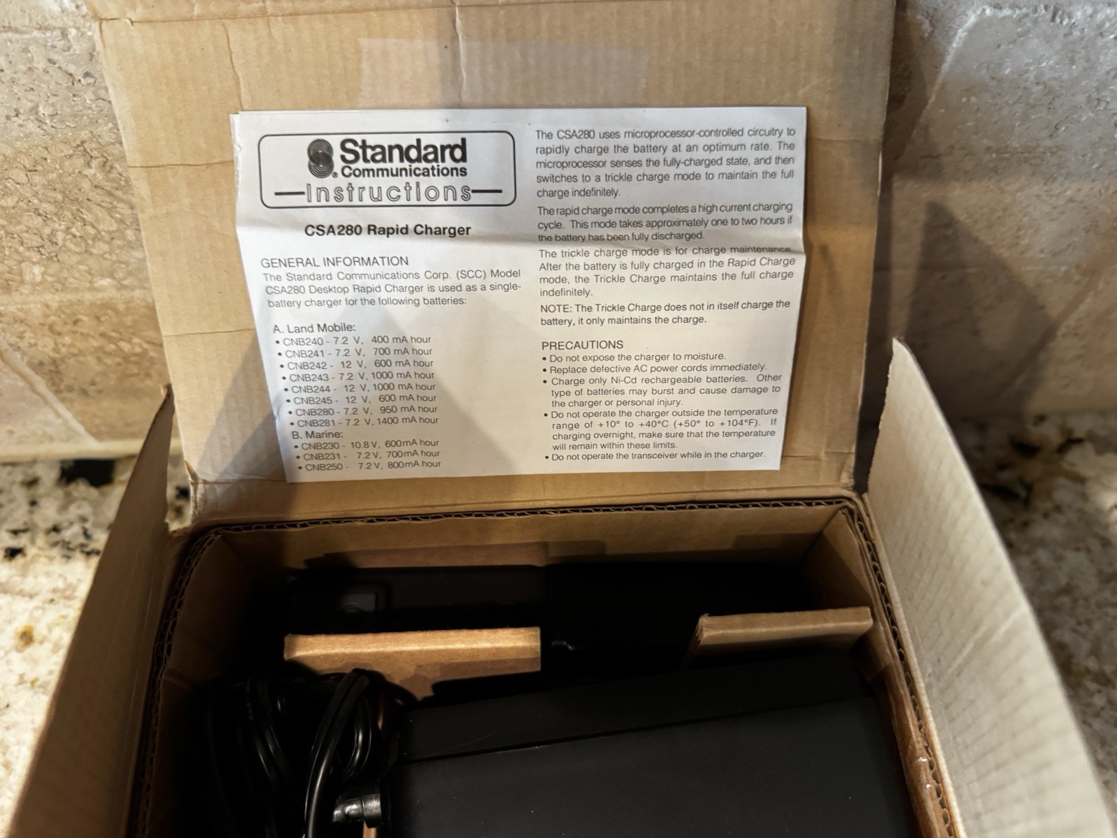 Standard HX230S Marine VHF Handheld Radio w/ Charger, Antenna & Original Box