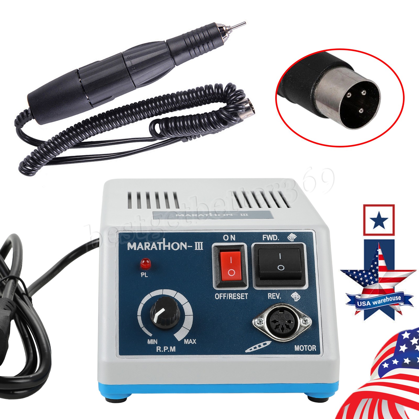 Dental Lab Marathon Electric Micromotor Polishing Unit/35K rpm Motor Handpiece