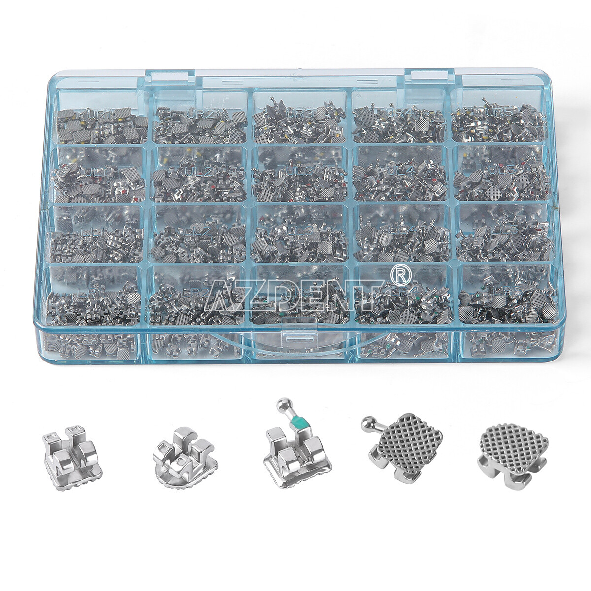 50 Sets Dental Orthodontic Brackets Braces MIM Mini Roth.022″ Hook 3 4 5 AZDENT