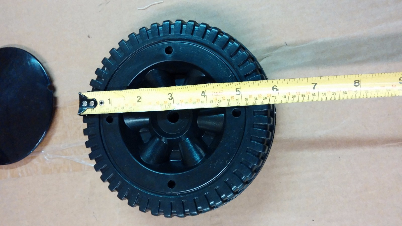Threaded Hard Plastic Tires 5 3/4″ X 5 3/4″ X 1 1/2″ Wheels Lot of 2 Wheels