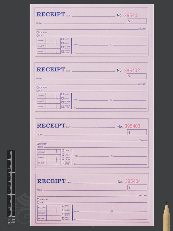 200 SETS Cash Rent Receipt Book 2Part Numbered Duplicate Carbonless Money Record