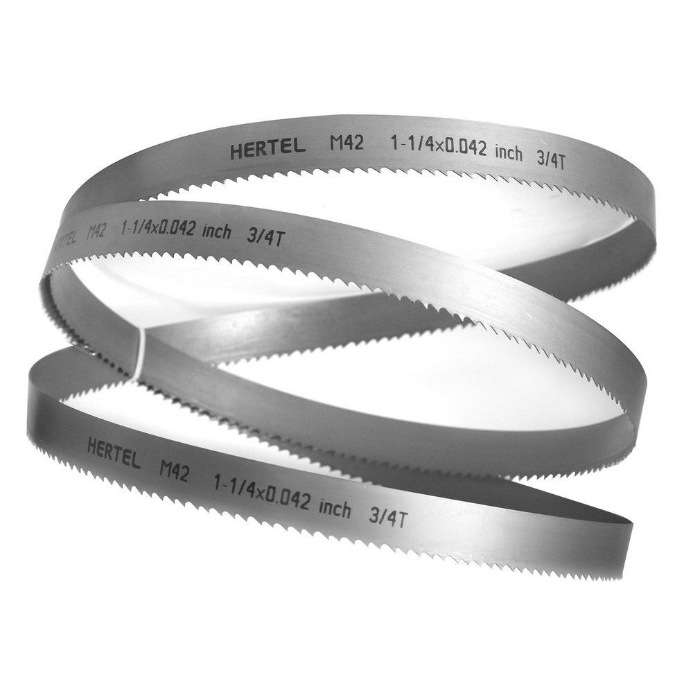 Hertel Welded Bandsaw Blade: 12′ 6 Long x 1-1/4″ Wide x 0.0420″ Thick, 3-4 TPI
