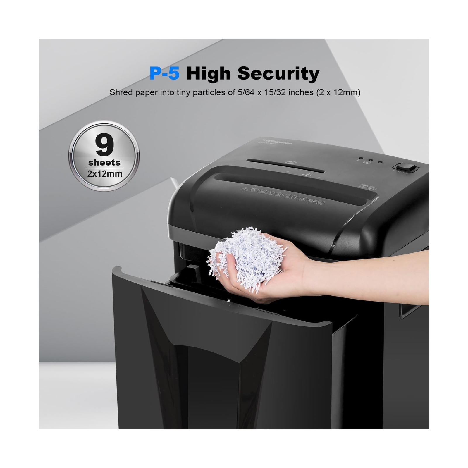 58dB Quiet Paper Shredder for Home Office, P-5 Micro Cut High Security, 5.8 G…