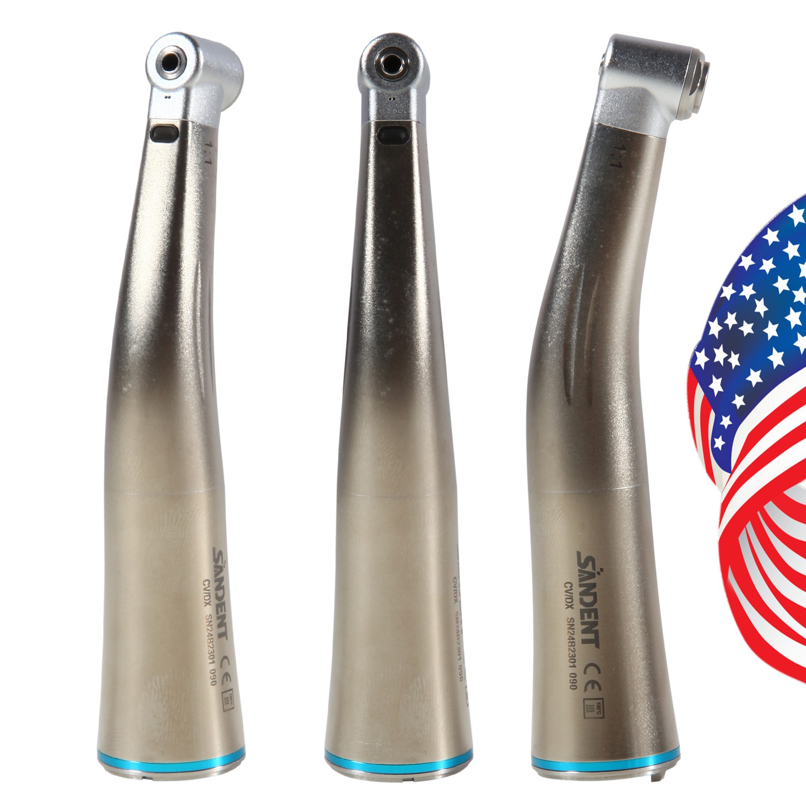 Dental Electric Handpiece 1:5/ 1:1 Fiber Optic Contra Angle/ 1:4.2 45° Surgical