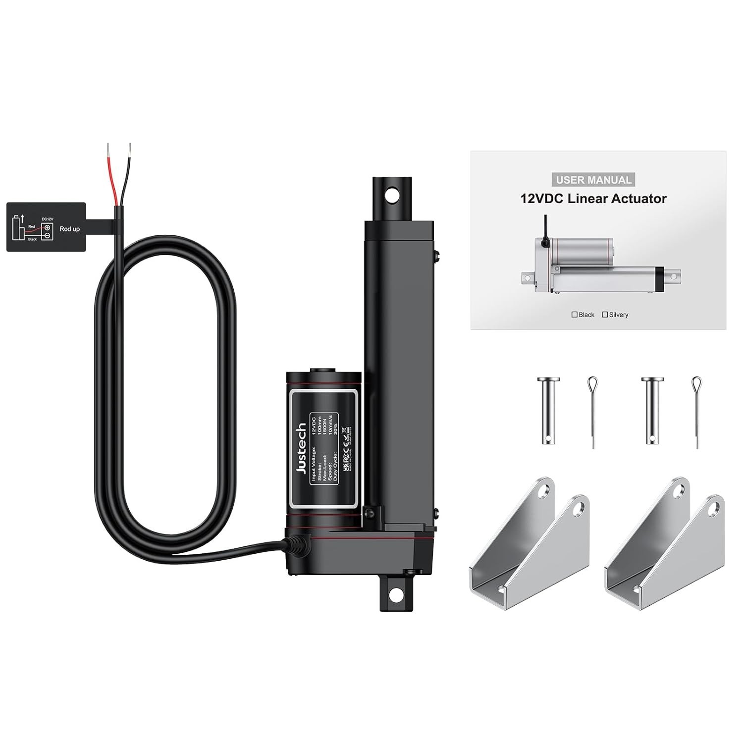 Waterproof 12V Linear Actuator 4in/100mm 330LBS – Reliable Automation Accessory