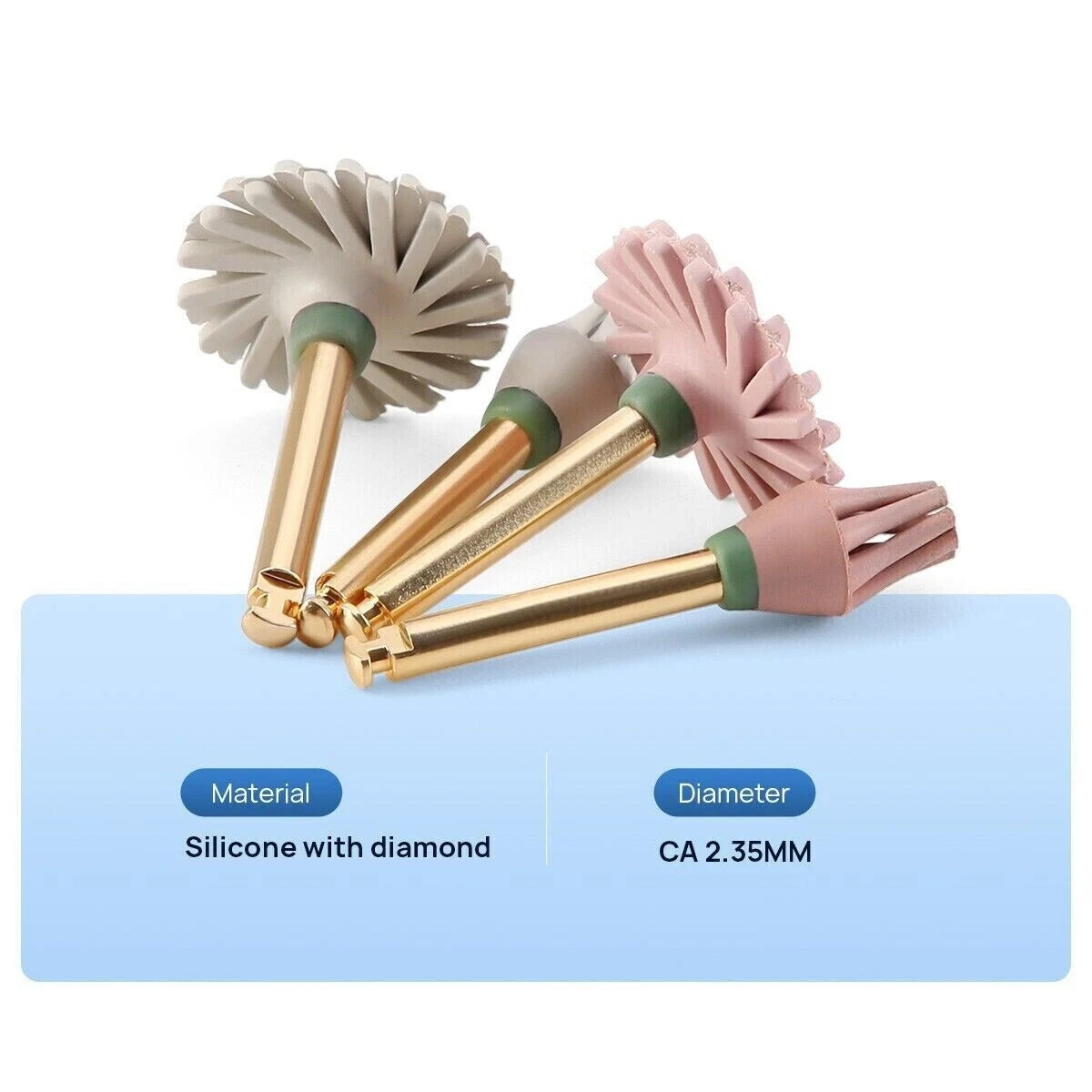4 Pcs/Pack Dental Composite Polishing Wheel Silicone Diamond 135°C Autoclavable
