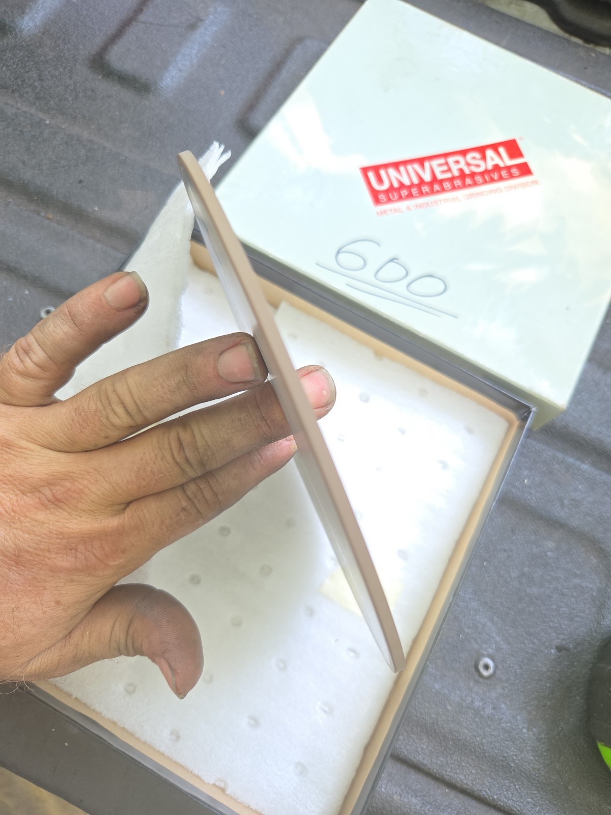 Universal Superabrasives 600 Grit 1A1R 7×1/8×1-1/4 Surface Grinder Diamond Wheel