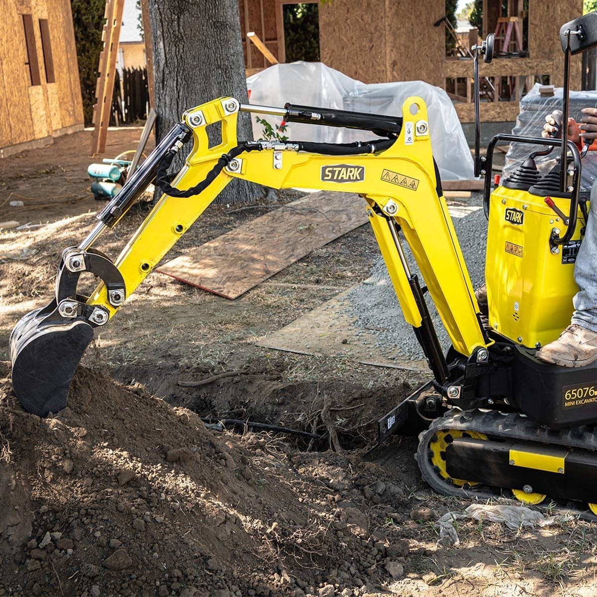 Stark USA 10HP Mini Excavator Hydraulic Digger 306cc Gas Engine Tracked Crawler