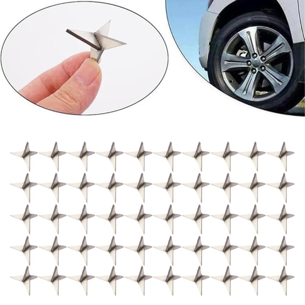 50PCS Tire Puncture Spikes Heavy Portable Duty Carbon Steel Triangle RoadSpikes