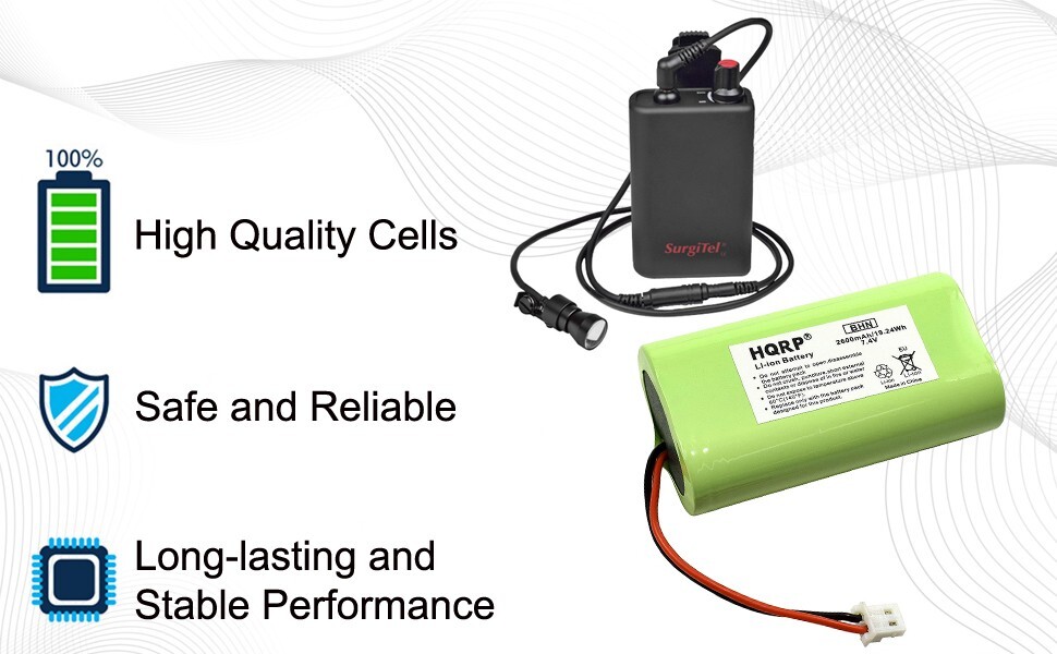 7.4V 2600mAh Replacement Battery for SurgiTel Eclipse EHL65 EHL-65 Battery Pack