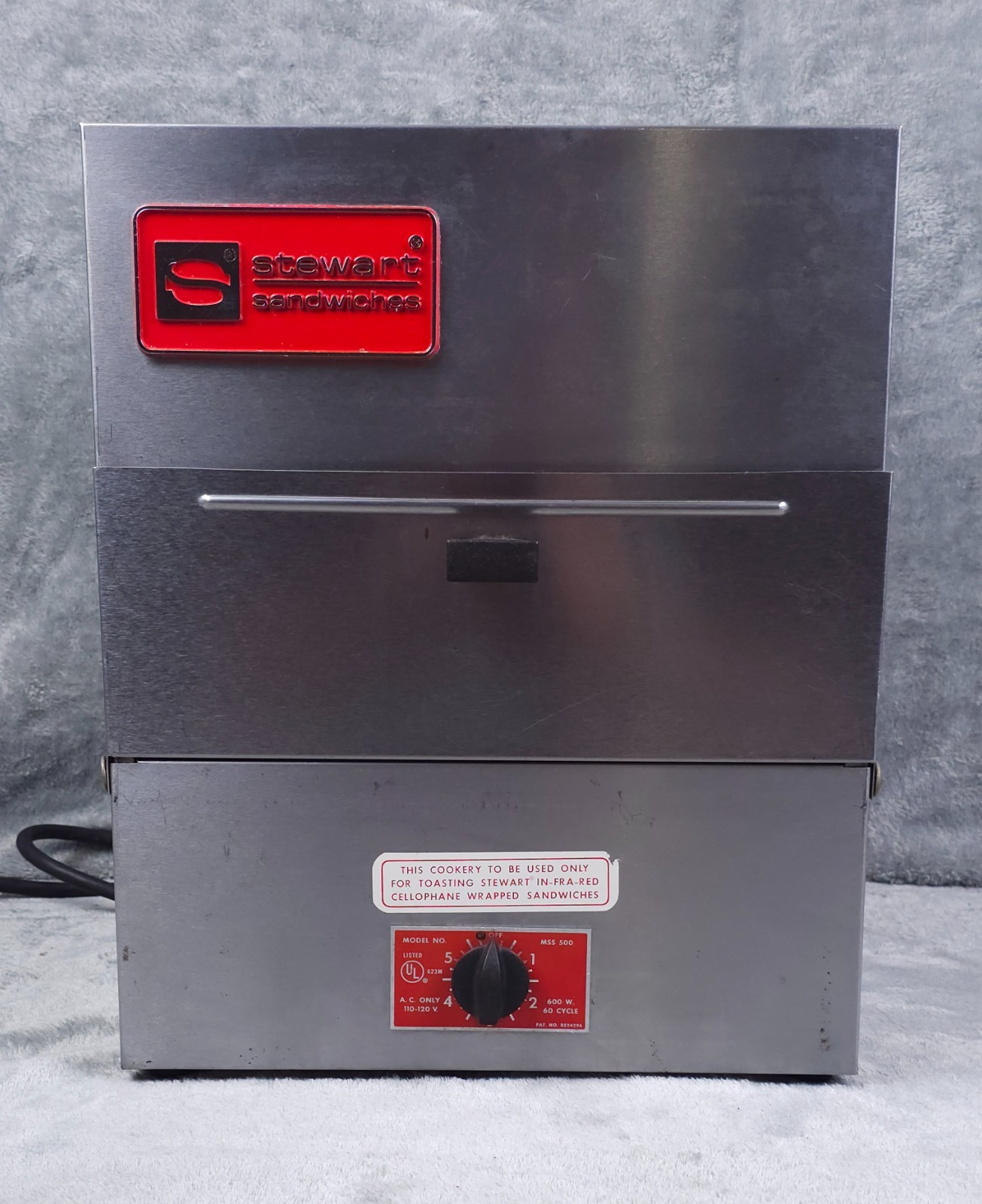 Stewart MSS500 Commercial SANDWICH WARMER NSF 1000W Infrared 110V / 120V Works