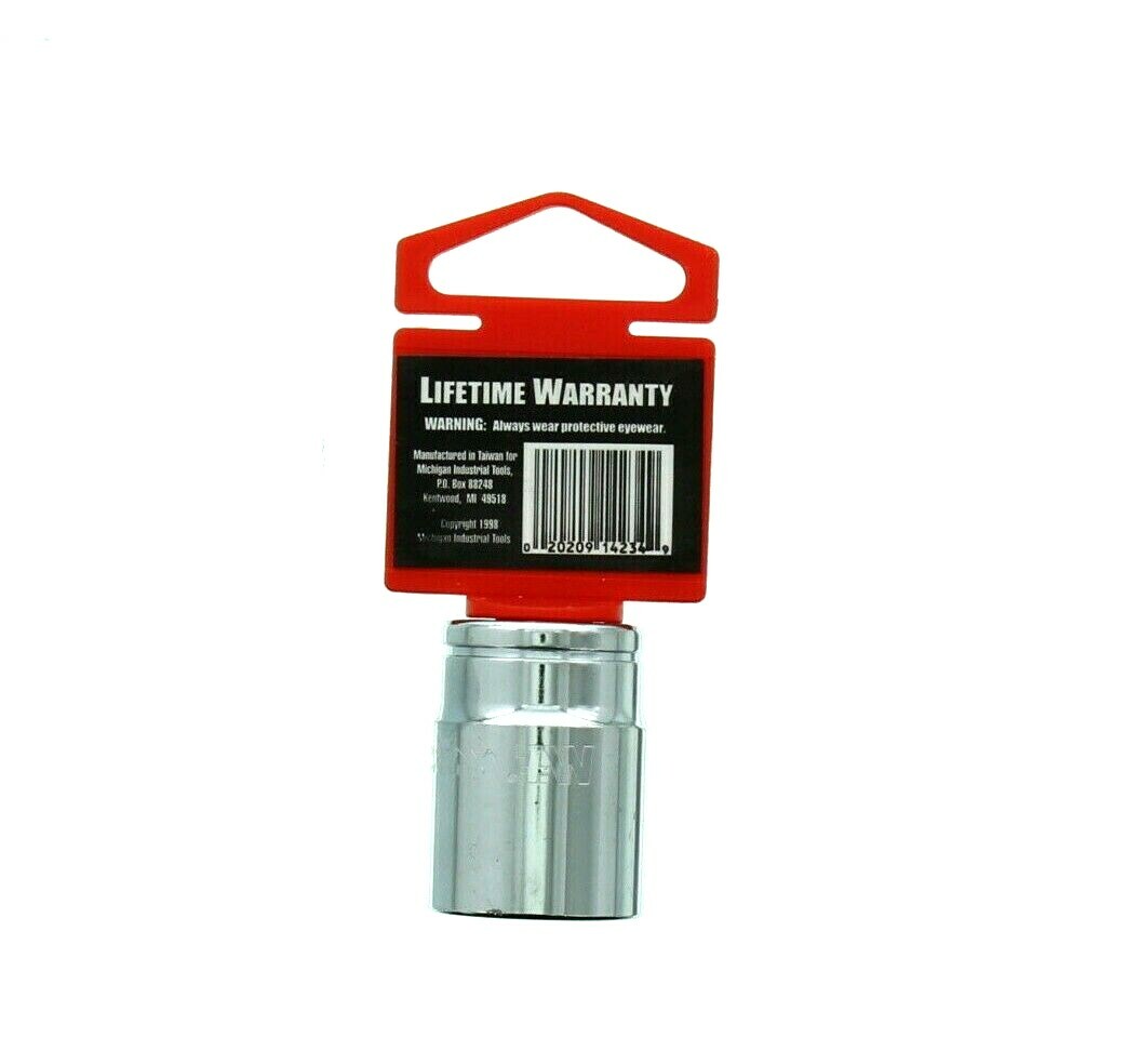 Tekton MIT 1/2 Inch Drive by 22mm Vanadium Steel 12 Point Shallow Socket