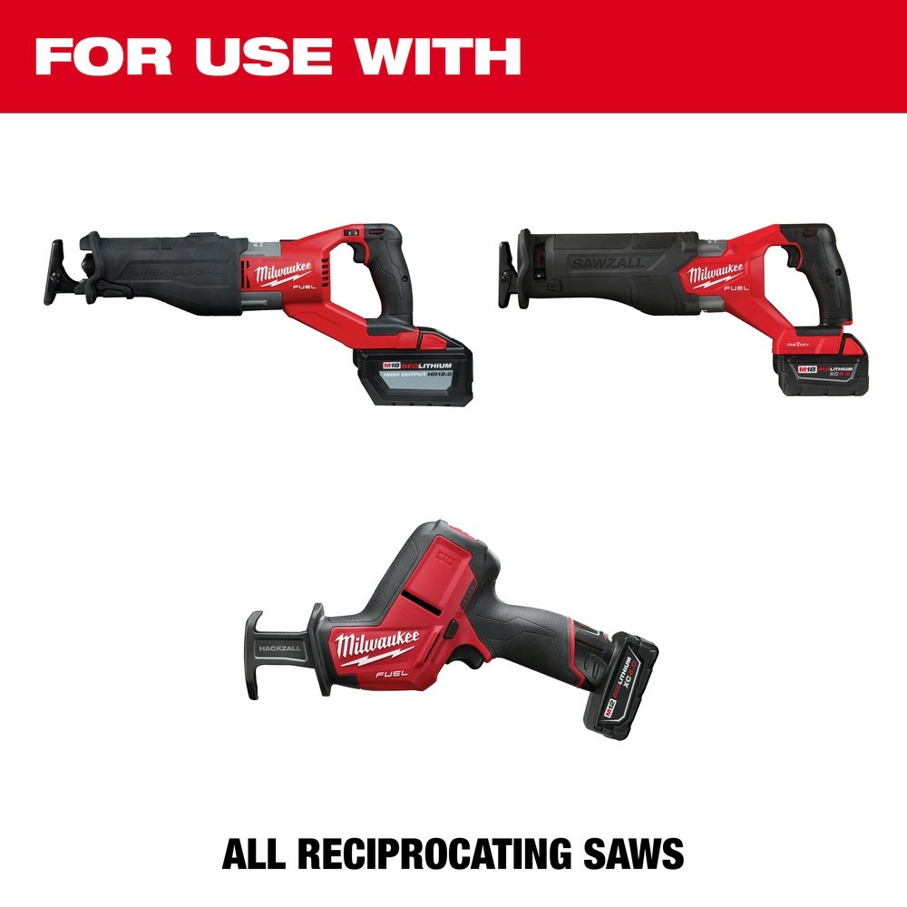 Milwaukee 48-01-6187 9″ x 14TPI Bi-Metal Super Sawzall Blade 50-Pack